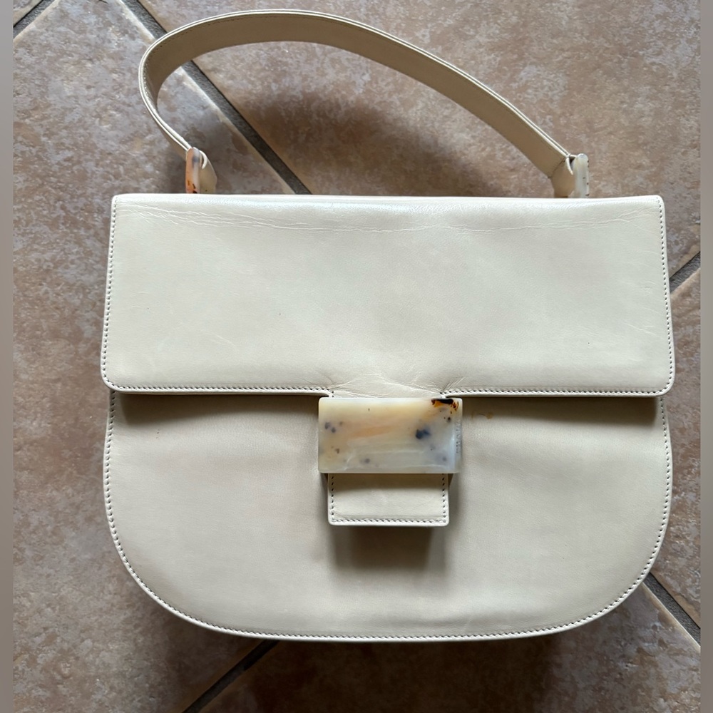 Vintage Prada patent leather handbag